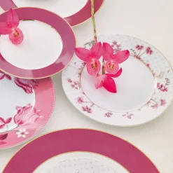 Pip Studio Frühstücksteller Jolie Punkte goldfarben rosa 21 cm