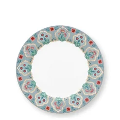 Pip Studio Frühstücksteller Flower Festival hellblau 21 cm
