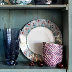 Pip Studio Frühstücksteller Flower Festival hellblau 21 cm