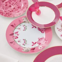 Pip Studio Frühstücksteller Jolie Tulpen rosa 23 cm