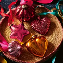 Pip Studio Glas Ornament Herz pink