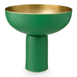 Pip Studio hohe Metallschale grün matt