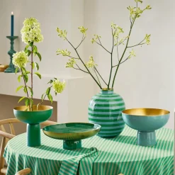 Pip Studio hohe Metallschale grün matt