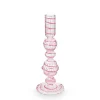 Pip Studio Kerzenhalter Glas gedreht rosa 22 cm