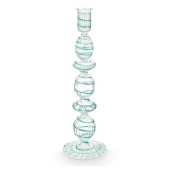 Pip Studio Kerzenhalter Glas gedreht hellblau 28 cm