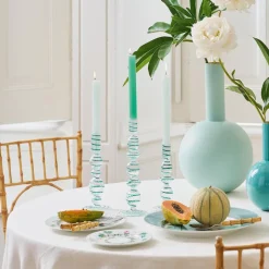 Pip Studio Kerzenhalter Glas gedreht hellblau 28 cm