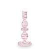 Pip Studio Kerzenhalter Glas gedreht rosa 20 cm