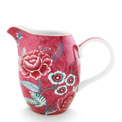 Pip Studio Krug Flower Festival Dunkelrosa Groß