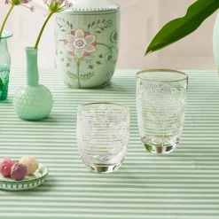 Pip Studio Longdrinkgläser Blumen 2er-Set