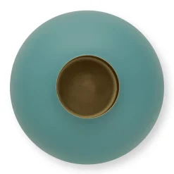 Pip Studio Metallvase blaugrün 32 cm matt