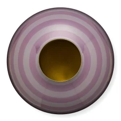 Pip Studio Metallvase lila Streifen 32 cm glänzend