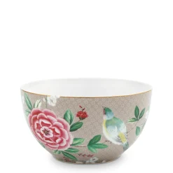Pip Studio Schale Blushing Birds khaki 15 cm