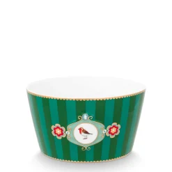 Pip Studio Schale Love Birds Streifen grün 15 cm