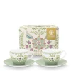 Pip Studio Tasse & Untertasse Lily & Lotus 2er-Set gemustert hellgrün