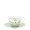 Pip Studio Tasse & Untertasse Lily & Lotus gemustert hellgrün