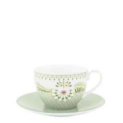 Pip Studio Tasse & Untertasse Lily & Lotus gemustert hellgrün