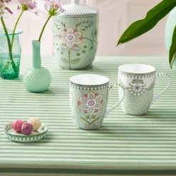Pip Studio Tasse Lily & Lotus 2er-Set hellgrün groß