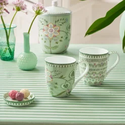 Pip Studio Tasse Lily & Lotus 2er-Set hellgrün XL