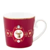 Pip Studio Tasse Love Birds Medaillon Hirsch dunkelrot groß