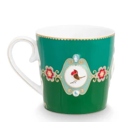 Pip Studio Tasse Love Birds Grüntöne grün groß