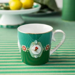 Pip Studio Tasse Love Birds Grüntöne grün groß