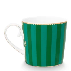 Pip Studio Tasse Love Birds Streifen grün klein