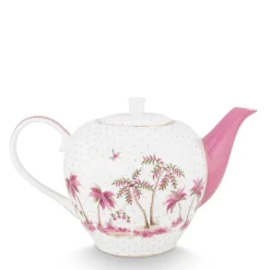 Pip Studio Teekanne Jolie Punkte goldfarben rosa 1600 ml