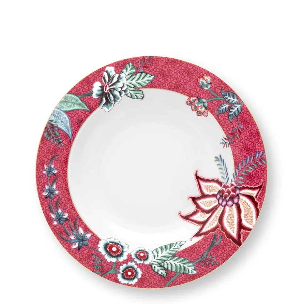 pip_studio_tiefer_teller__SKUel1VtiiHWz_0.webp Pip Studio Tiefer Teller Flower Festival Dunkelrosa 21,5 cm