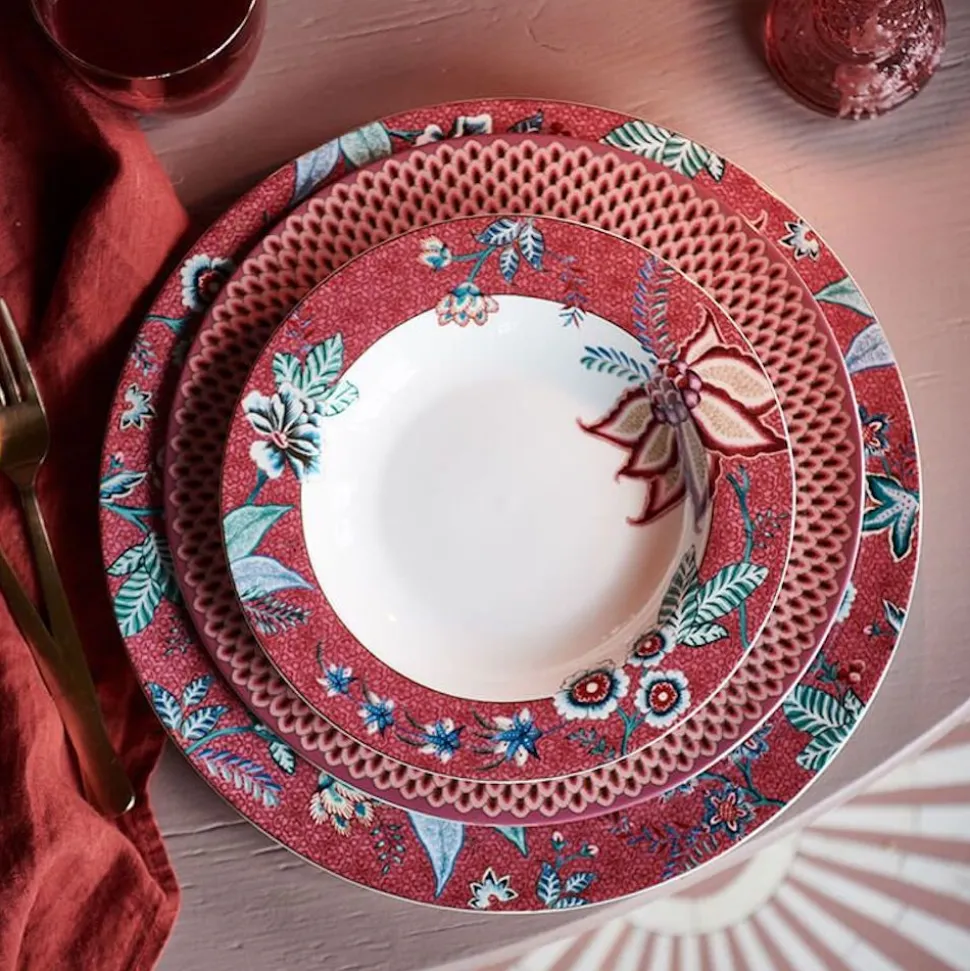 pip_studio_tiefer_teller__SKUel1VtiiHWz_2.webp Pip Studio Tiefer Teller Flower Festival Dunkelrosa 21,5 cm