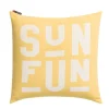 PORTO Kissenhülle Fun Sun gelb 50 x 50 cm