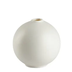 Porzellan Vase rund weiß klein
