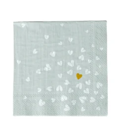 Räder Cocktailserviette Herz goldfarben