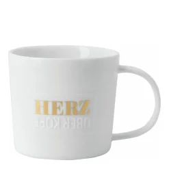 Räder Poesietasse Herz über Kopf