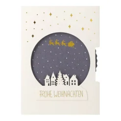 Räder Schneekugelkarte Frohe Weihnachten