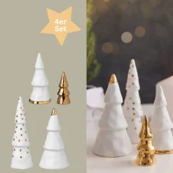 Räder Weihnachtswald 4er-Set Goldfarben