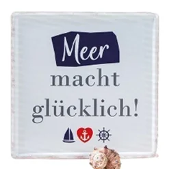 Schild Meer macht glücklich