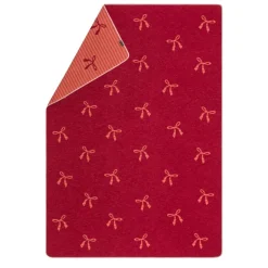 SILVRETTA Flanelldecke Schleifen bordeaux