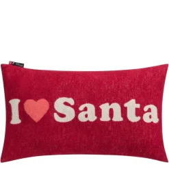 SILVRETTA Kissen I love Santa bordeaux