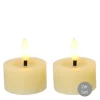 Teelicht LED Flackereffekt 2er Set D 4,4 cm creme