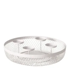 Teelichthalter Gunhild weiß