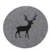 Tischset Hirsch Erik grau