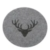 Tischset Hirschkopf Björn grau