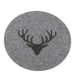 Tischset Hirschkopf Björn grau