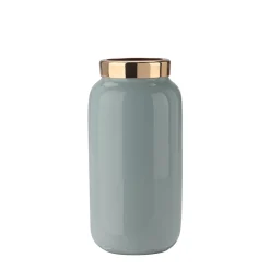 Vase Metall Pastellblau 10 cm