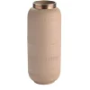 Vase Metall strukturiert sandstone 32 cm
