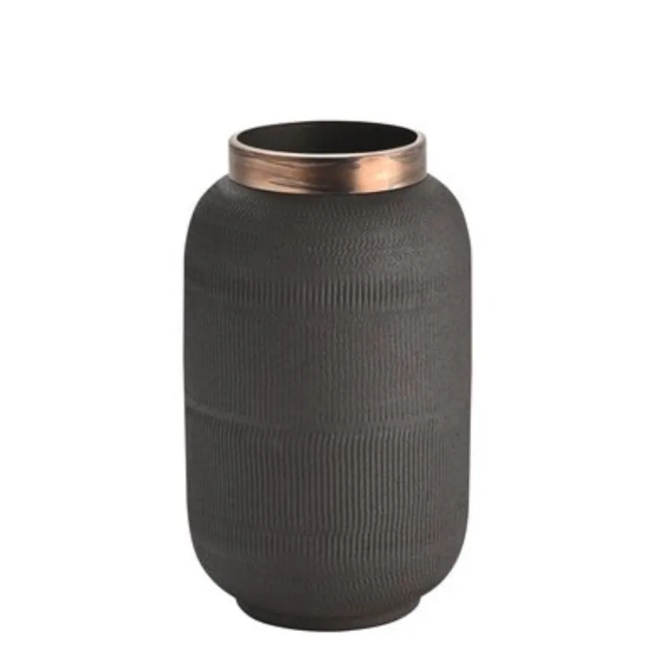 vase_metall_strukturiert__SKUauSclMgtBM_0.webp Vase Metall strukturiert schwarz 23 cm