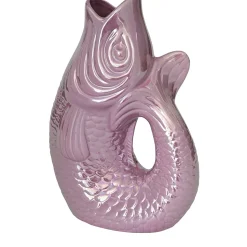 Vase Monsieur Claude Violett schimmernd Groß