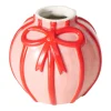 Vase Schleife rosa-rot