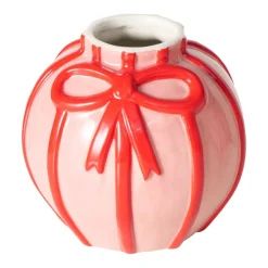 Vase Schleife rosa-rot