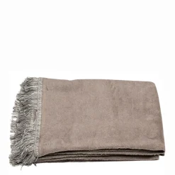 Vienna Wohndecke mit Fransen schlammfarben
